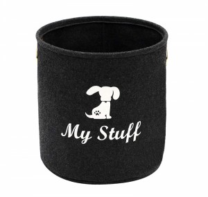 Collapsible Felt Storage Basket for Dog and Cat Toys Food