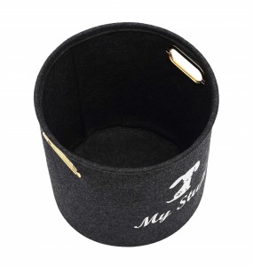 Collapsible Felt Storage Basket for Dog and Cat Toys Food