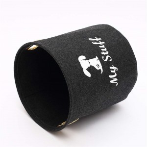 Collapsible Felt Storage Basket for Dog and Cat Toys Food