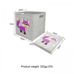 felt toy fox designed box