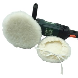 car polishing lamb wool bonnet with string