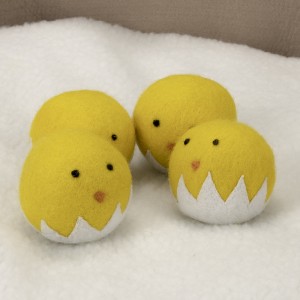 Small Chick Wool Dryer Balls Wholesale 100% Pure New Zealand Wool Reusable Fabric Softener Laundry Dryer Balls