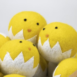 Small Chick Wool Dryer Balls Wholesale 100% Pure New Zealand Wool Reusable Fabric Softener Laundry Dryer Balls