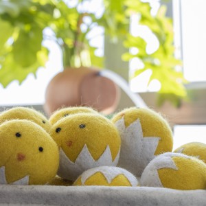 Small Chick Wool Dryer Balls Wholesale 100% Pure New Zealand Wool Reusable Fabric Softener Laundry Dryer Balls