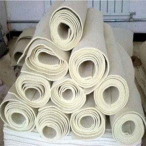 Hot Selling Natural accept different thickness white pressed 100% wool felt for industry