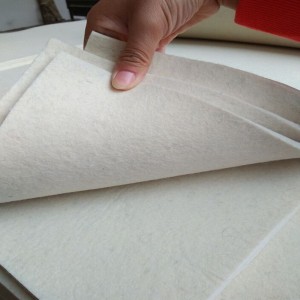 Hot Selling Natural accept different thickness white pressed 100% wool felt for industry