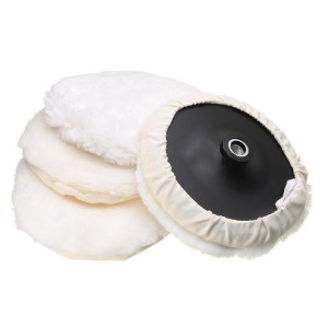 car polishing lamb wool bonnet with string