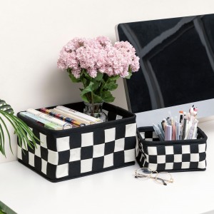 Eco-friendly Woven Storage Basket Set for Books, Clothes, Toys