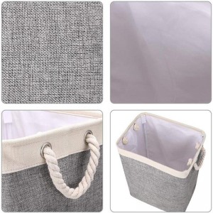 Laundry Bin Grey Collapsible