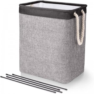 Laundry Bin Grey Collapsible