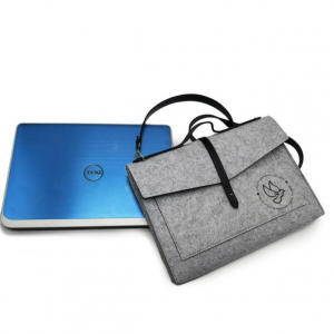 Hot Sale Simple Design Felt Computer Bag Light Grey Laptop Bag