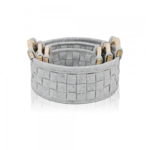 Felt Woven Storage Basket Sets with Three Different Size